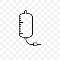 blood transfusion icon isolated on transparent background. Simple and editable blood transfusion icons. Modern icon vector illustration.