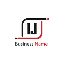 Initial Letter IJ Logo Template Design