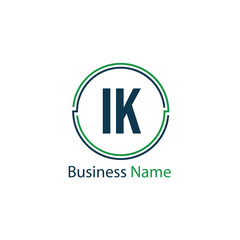 Initial Letter IK Logo Template Design