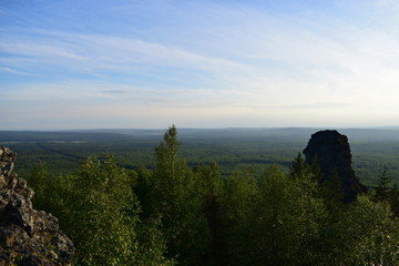 Obraz premium North Ural mountains Kolpaki scenic view