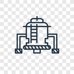 Oil tank vector icon isolated on transparent background, Oil tank logo design