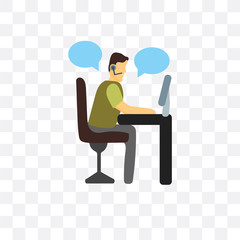 technical support icon isolated on transparent background. Simple and editable technical support icons. Modern icon vector illustration.