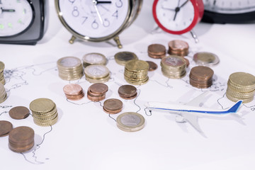 Abstract photo of time planning and spending in vacation