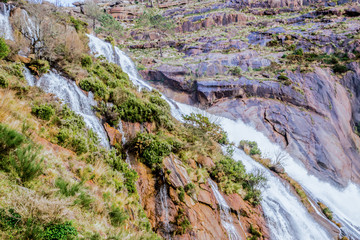 Fototapeta na wymiar Ezaro, A Coruna, Galicia, Spain: Ezaro waterfall