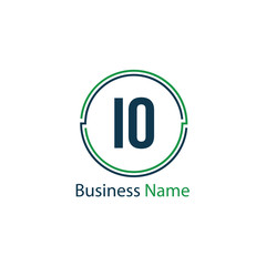 Initial Letter IO Logo Template Design