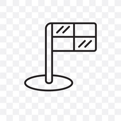 offside icon isolated on transparent background. Simple and editable offside icons. Modern icon vector illustration.