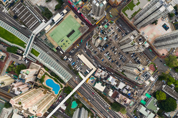 Fototapeta premium Widok z góry na Hongkong