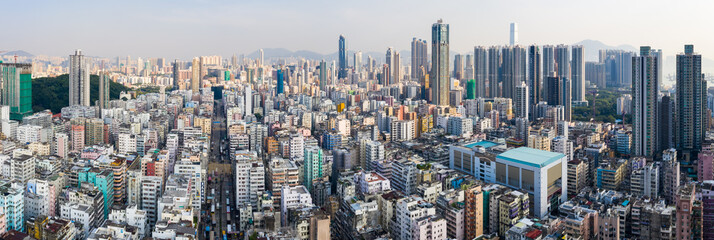 Panoramic of Hong Kong city