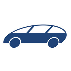 Simple car icon, flat design, vector illustration