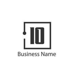 Initial Letter IO Logo Template Design