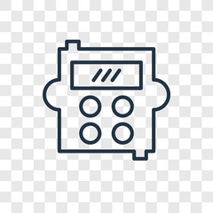 Calculator vector icon isolated on transparent background, Calculator logo design