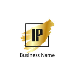Initial Letter IP Logo Template Design