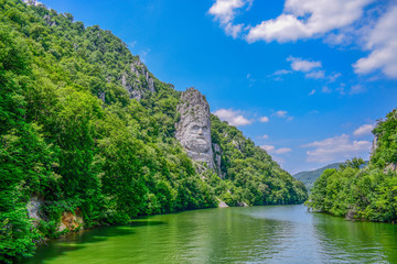 Rock sculpture of Decebalus