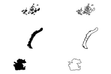 Arkhangelsk Oblast (Russia, Subjects of the Russian Federation, Oblasts of Russia) map vector illustration, scribble sketch Arkhangelsk Oblast (Franz Josef Land and Novaya Zemlya) map © danlersk