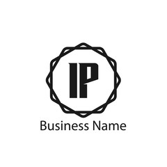 Initial Letter IP Logo Template Design