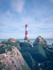 Beachy head lighthouse near Eastbourne during tide off. The only access to it is when the tide is off.