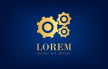 Obraz premium Gear logo vector. Logo design vector illustration.