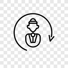 Repaying vector icon isolated on transparent background, Repaying logo design