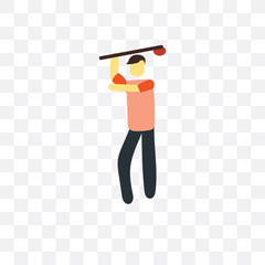 golf icon isolated on transparent background. Simple and editable golf icons. Modern icon vector illustration.