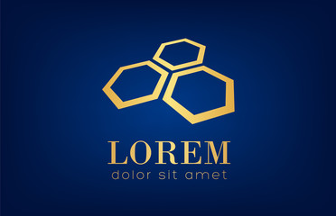 Fototapeta premium Honeycombs logo vector