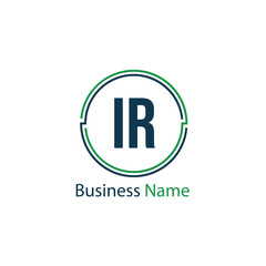 Initial Letter IR Logo Template Design