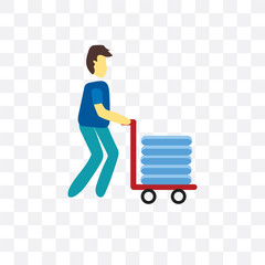 delivery icon isolated on transparent background. Simple and editable delivery icons. Modern icon vector illustration.