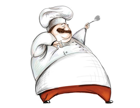 Fat Chef Drawings