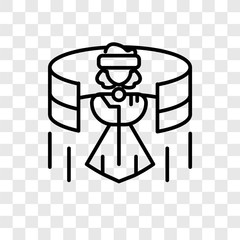 Virtual reality vector icon isolated on transparent background, Virtual reality logo design