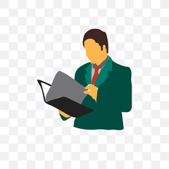 businessman icon isolated on transparent background. Simple and editable businessman icons. Modern icon vector illustration.