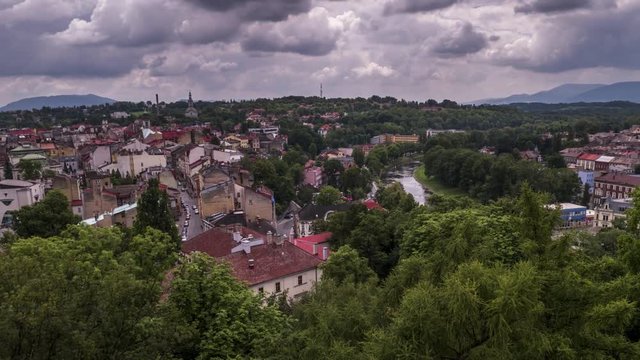 Widok na Cieszyn i Olzę