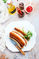 fried sausages