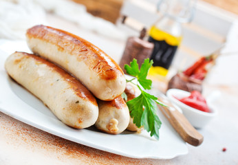 fried sausages