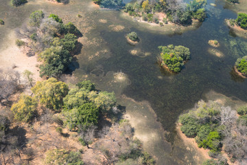 Aerial view of the Okavango Delta, Botswana