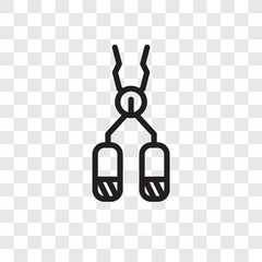 Pliers vector icon isolated on transparent background, Pliers logo design