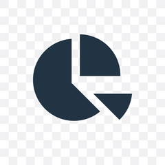 pie chart icon isolated on transparent background. Simple and editable pie chart icons. Modern icon vector illustration.