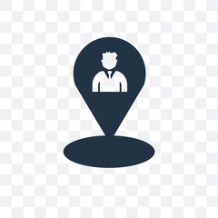 location icon isolated on transparent background. Simple and editable location icons. Modern icon vector illustration.