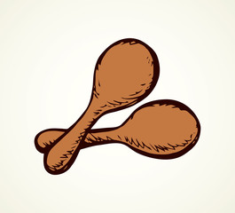 Vector drawing of maraca