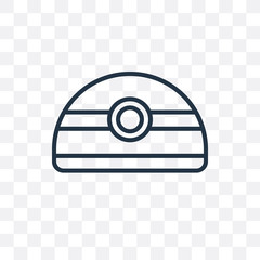 helmet icon isolated on transparent background. Simple and editable helmet icons. Modern icon vector illustration.