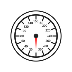 speedometr, odometer isolated icon on white background, auto service, repair, car detail