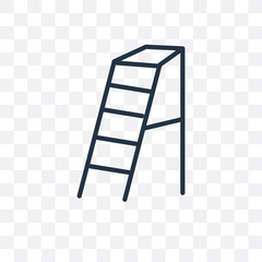 ladder icon isolated on transparent background. Simple and editable ladder icons. Modern icon vector illustration.