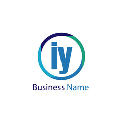 Initial Letter IY Logo Template Design