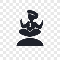 Man doing Yoga vector icon isolated on transparent background, Man doing Yoga logo design