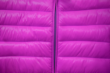 Close-up on puffer jacket texture