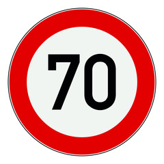 Verkehrsschild Tempolimit