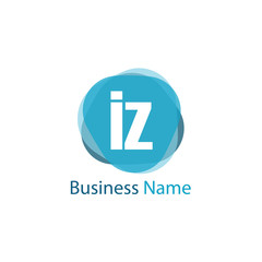 Initial Letter IZ Logo Template Design