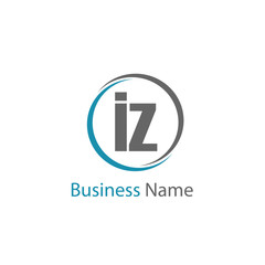 Initial Letter IZ Logo Template Design