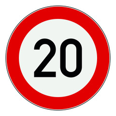 Verkehrsschild Tempolimit