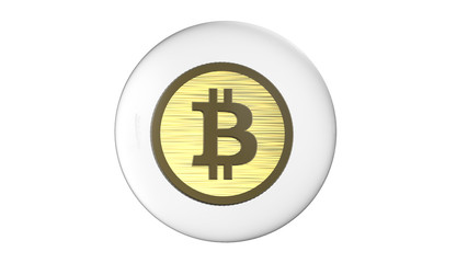 3D illustration of Cryptocurrency Bitcoin Bubble