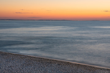 Fototapeta na wymiar Peaceful water at the Baltic sea. Long exposure