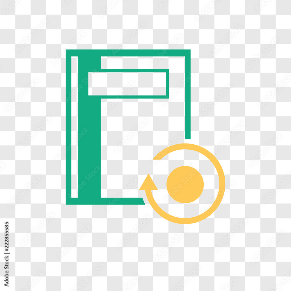 Poster notebook vector icon isolated on transparent background, notebook logo design
